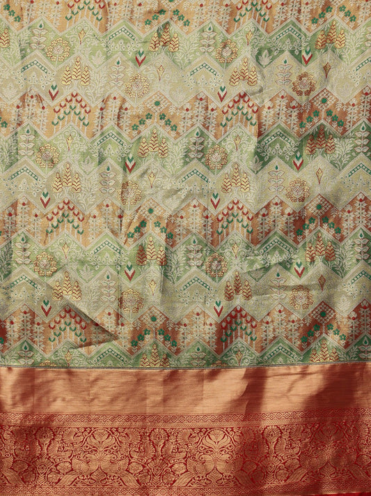 Decorative fabric with intricate geometric pattern on a plain background