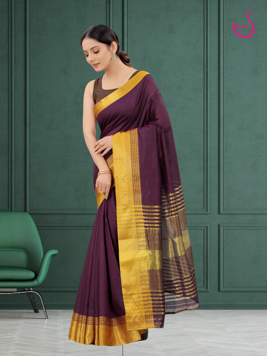 Vamika – The Wine & Gold Poise