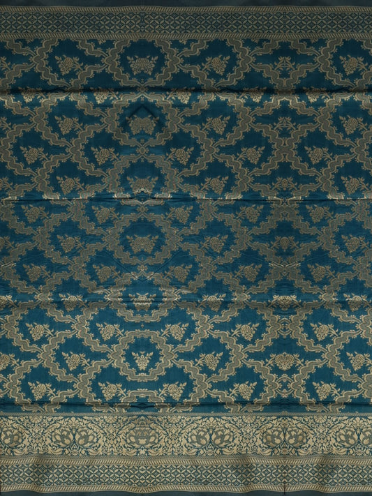 Iravya – The Teal Blue Chanderi Elegance