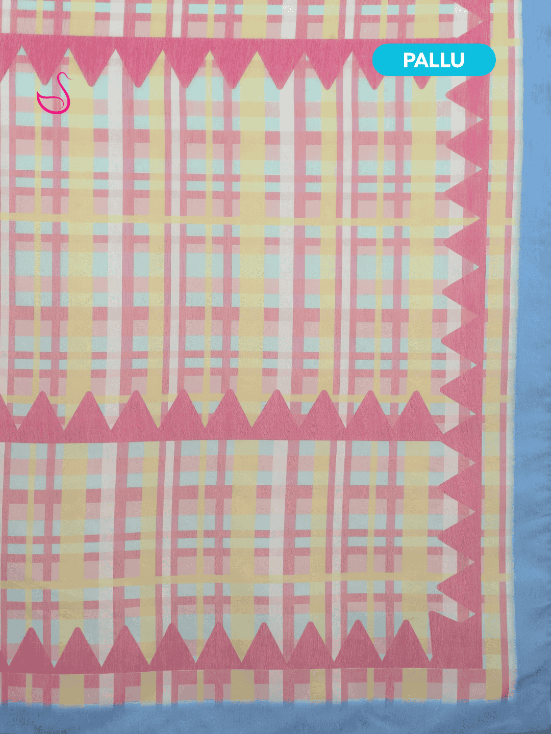 Multicolor Cotton Blend Saree with Geometric Prints