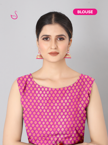 Navy Blue Semi Silk Saree with Laheriya woven patterns