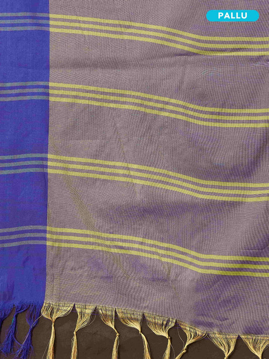 Tissue silk saree with blue pallu