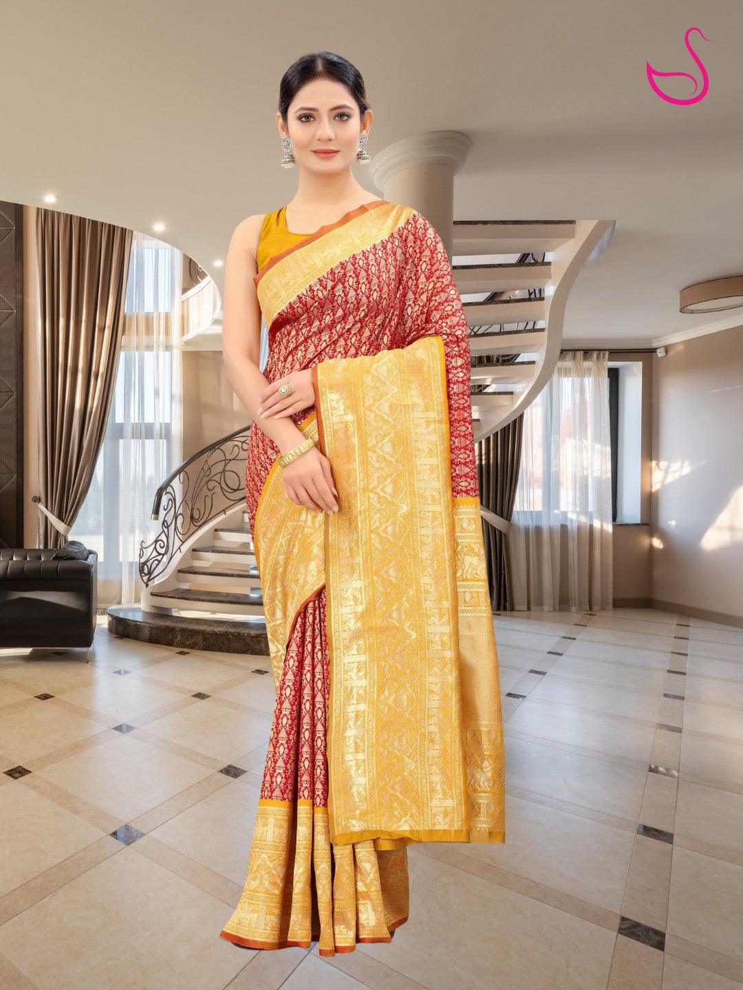 Sharvani – The Red Mustard Elegance