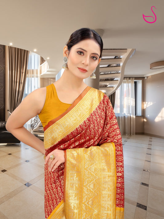 Sharvani – The Red Mustard Elegance