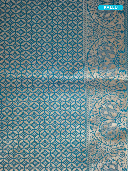 Iravya – The Teal Blue Chanderi Elegance