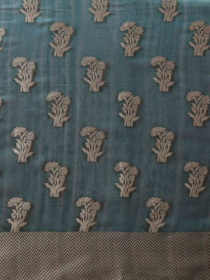 Pravanya – Ocean Teal Draped in Silver Grace