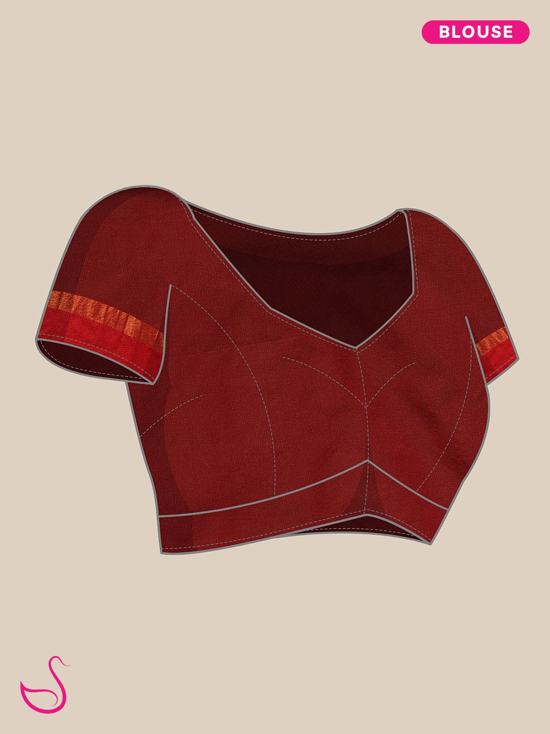Sharini - The Grey Maroon Elegance