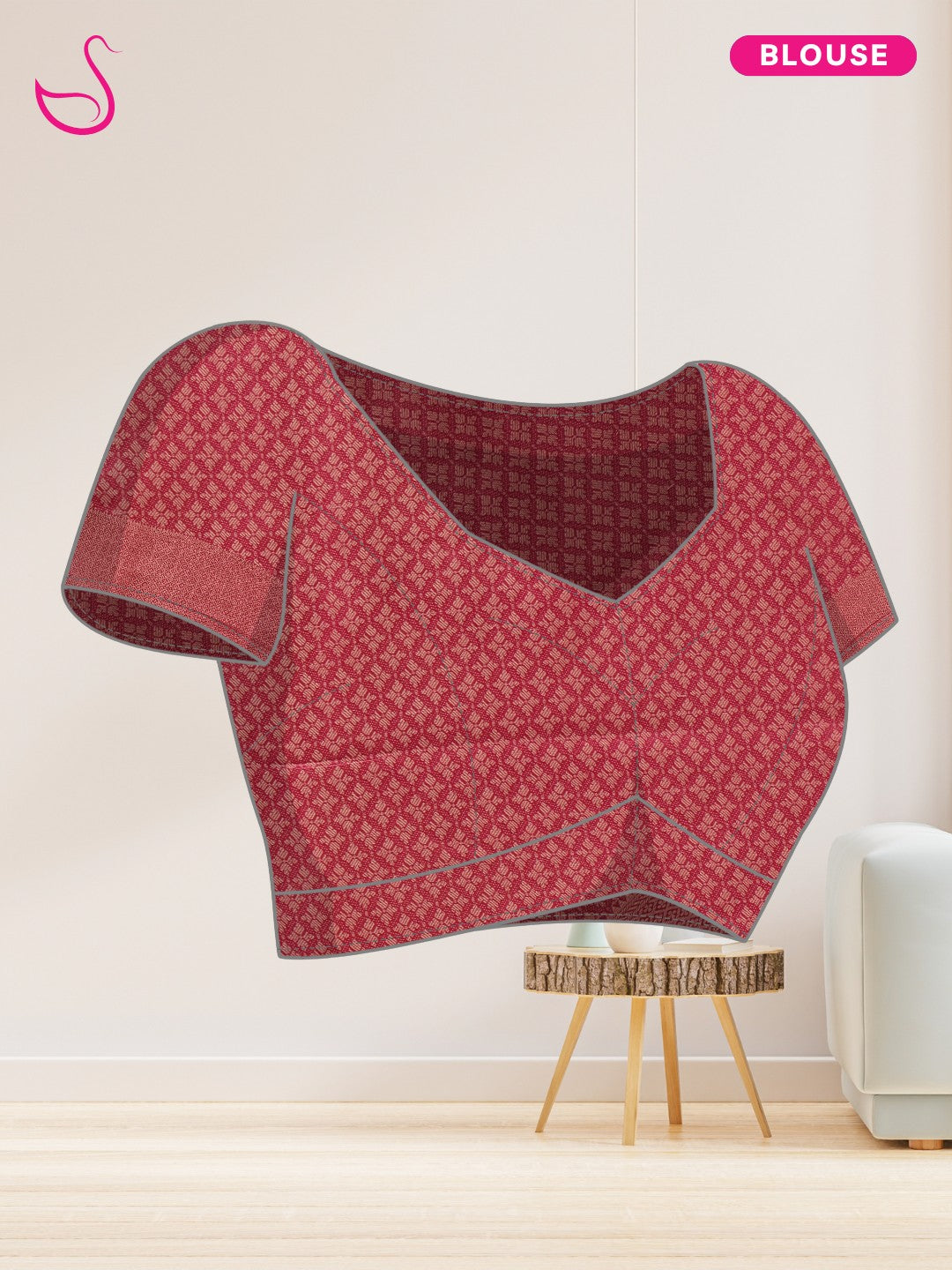 Ishanya – The Rose Pink Jaal Elegance