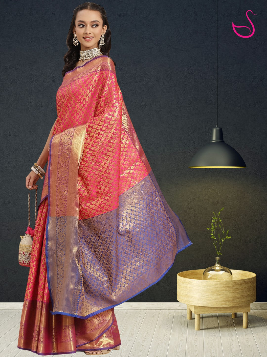 Vyanika – The Magenta Brocade Elegance