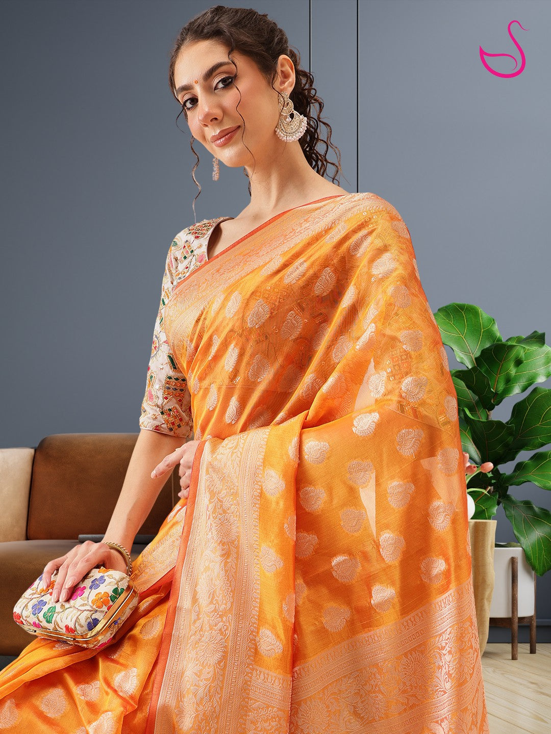 Sampriti – Golden Glow in Woven Splendor