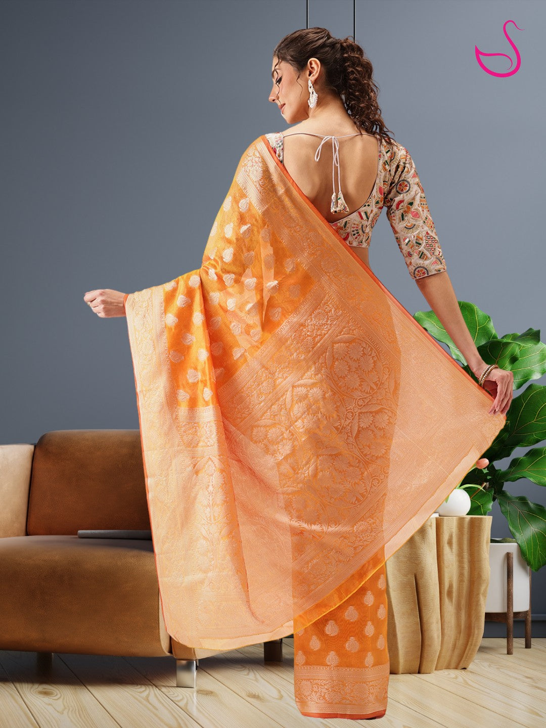Sampriti – Golden Glow in Woven Splendor