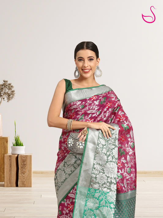 Pravira - The Magenta Blossom Weave