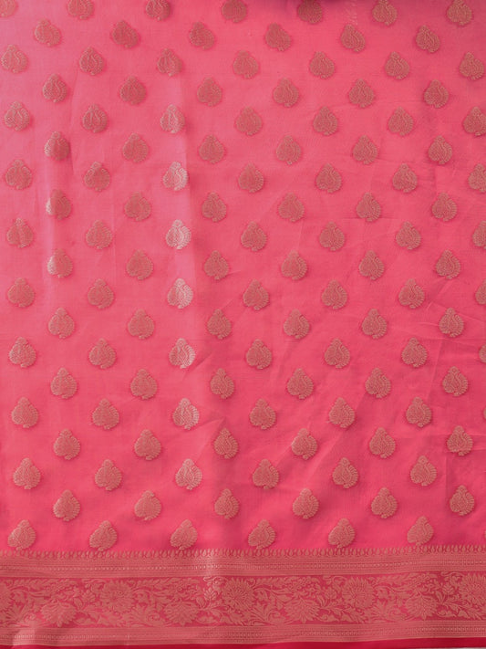 Pink fabric with gold patterns