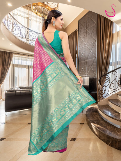 Samira – The Magenta Teal Splendour