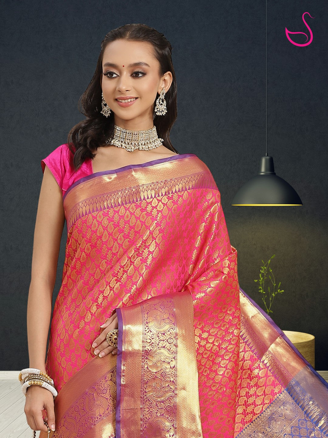 Vyanika – The Magenta Brocade Elegance