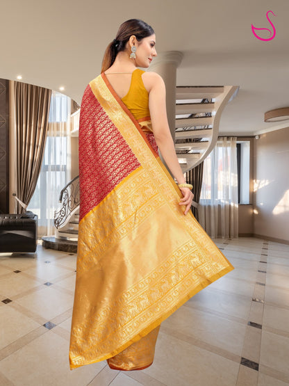 Sharvani – The Red Mustard Elegance