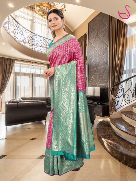 Samira – The Magenta Teal Splendour
