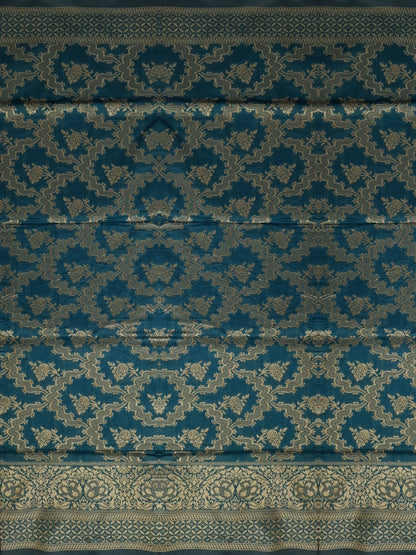 Iravya – The Teal Blue Chanderi Elegance